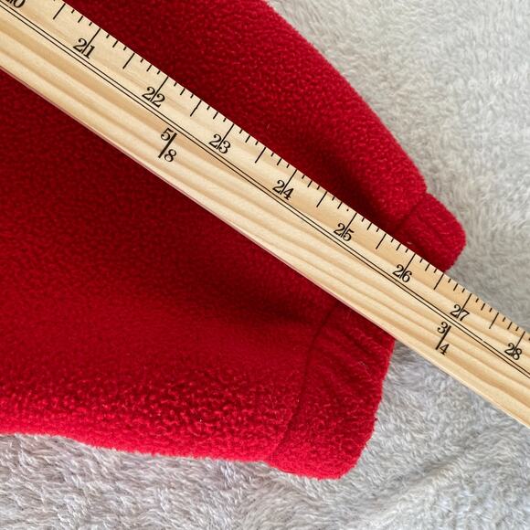 Y2K Eddie Bauer EBTEK Polartec Fleece Jacket Men XLT Red Boxy Full Zip Mock Neck - Picture 9 of 10